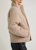 Gingham Quilted Puffer Jacket