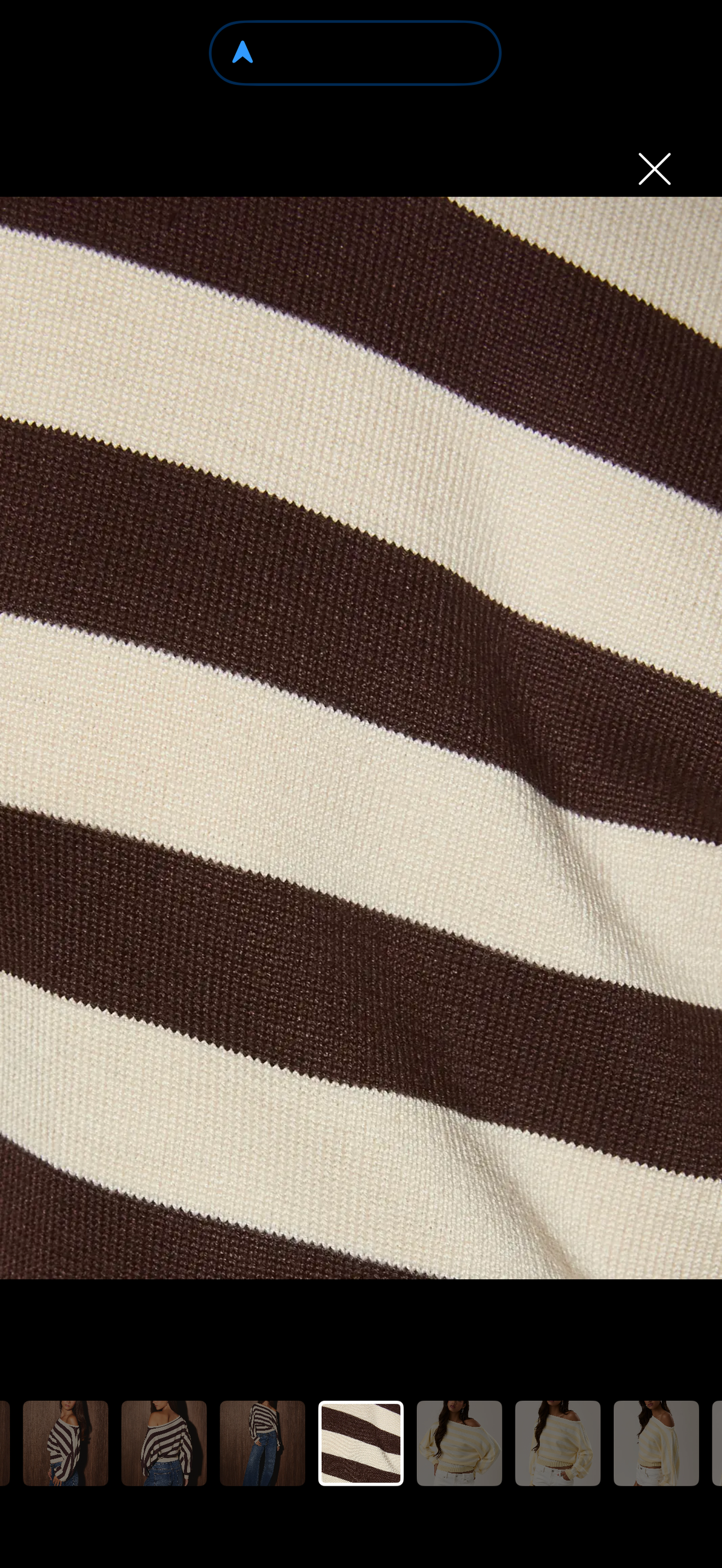 Mocha & Cream Striped Boatneck Sweater