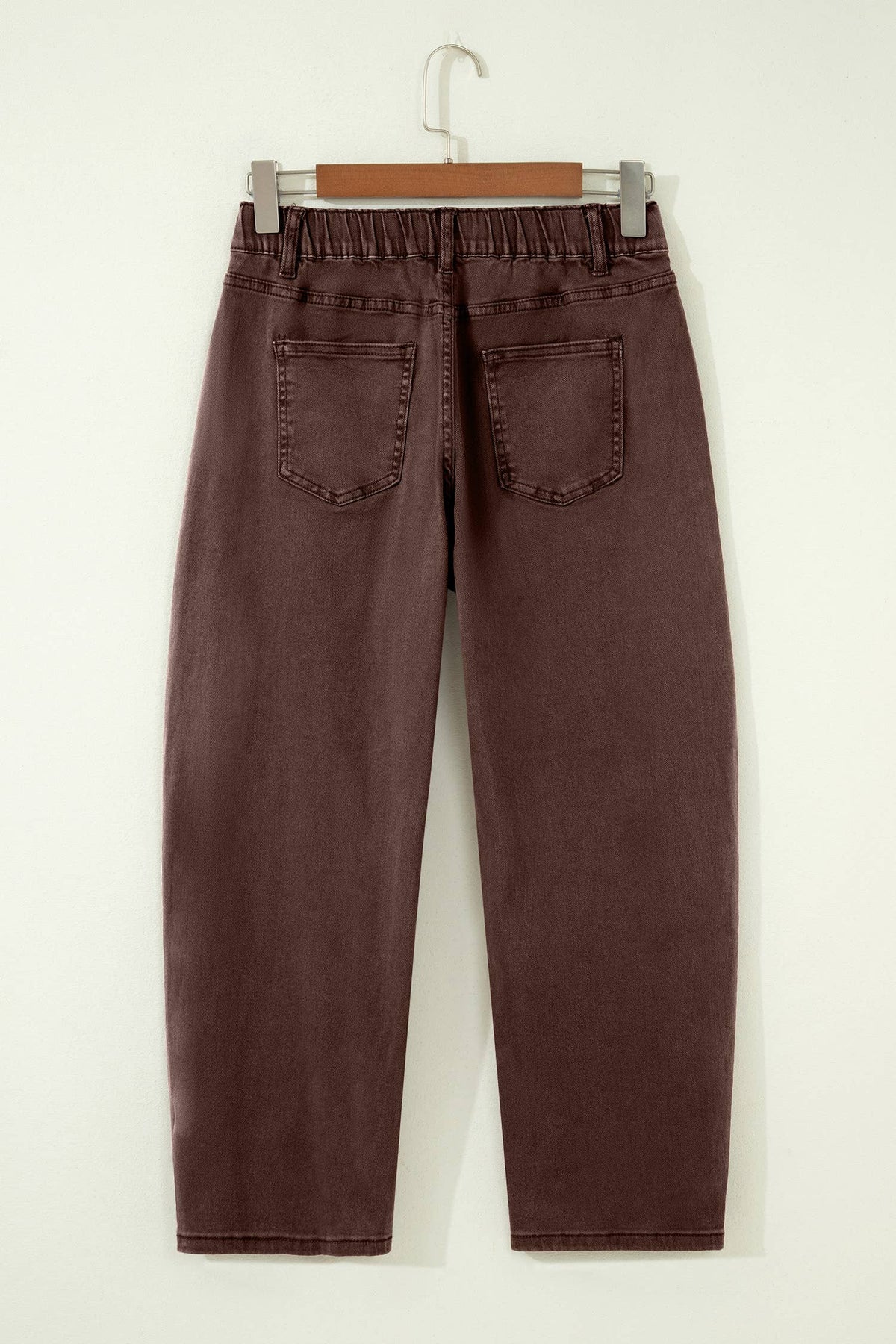 Square Patch Pocket Ankle-Length Barrel Jeans - Pre-order only