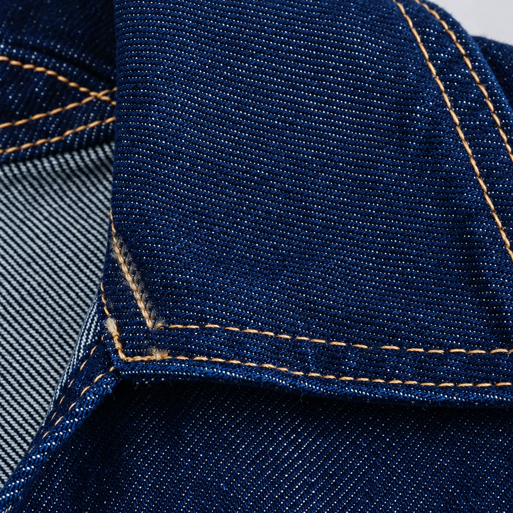 Cropped Short Sleeve Denim Top